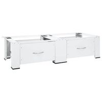 pedestal doble para lavadora y secadora con cajones blanco vidaxl