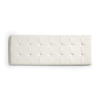 Cabecero De Cama 150 Capitone Cuadros Polipiel 152x57x5cm Blanco
