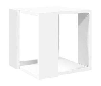 Mesa de café - mesa de centro madera de ingeniería blanca 32x32x30 cm