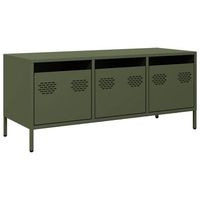 mueble tv  mueble de salon  gabinete de tv acero laminado en frio verde oliva 1015x39x435 cm