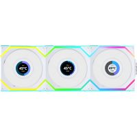 lian li uni fan sl wireless lcd 120 pack triple ventilador suplementario 120mm blanco