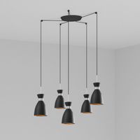 lampara de techo retro 5 luces