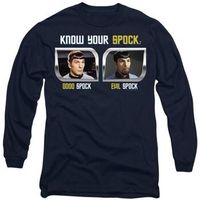 star trek camiseta manga larga know your spock para hombre