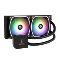 refrigeracion liquida cpu enermax aquafusion ii 240 mm 2x fan argb tdp 360w intel amd display app