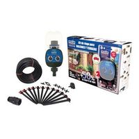kit riego gota a gota para balcon  programador  25m microtubo  12 goteros