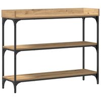 mesa consola roble artisan 100 x 30 x 80 cm vidaxl