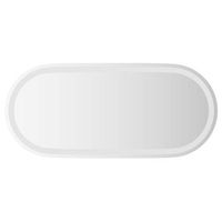 espejo de bano led transparente 80 x 35 cm vidrio templado vidaxl