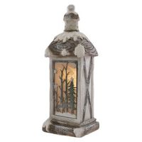 linterna de navidad led iluminada en calido 60 cm blanco ecd germany