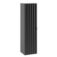 columna de pared negra paneles de melamina y mdf negro