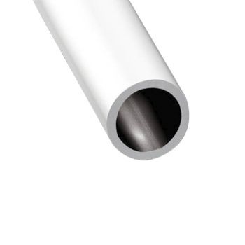 Perfil De Aluminio Blanco - Tubo Redondo - X4 Unds - 1'50m  60 Mm