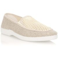 pasfor mocasines alpargata en lona y rejilla para hombre
