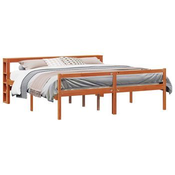Estructura De Cama 2 Uds. Marrón Cera Madera De Pino Macizo Vidaxl