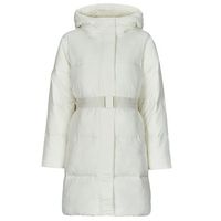 calvin klein jeans abrigo de plumas logo belt long puffer para mujer