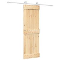 puerta corredera natural y blanco 70 x 210 cm vidaxl
