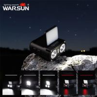linterna frontal warsun owl para pesca ciclismo multiusos 5 modos con sensor de movimiento linterna led recargable para senderismo y camping