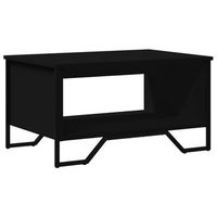 mesa de centro de diseno moderno y contemporaneo 75 x 51 x 40 cm madera de ingenieria negra y metal dec039748