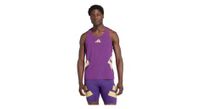 camiseta sin mangas adidas adizero road to records violeta dorado hombre