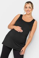 bump it up maternity camiseta negra de tirantes gruesos soporte busto