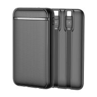 cool bateria externa power bank 5000 mah con cables usb-c  lightning negro