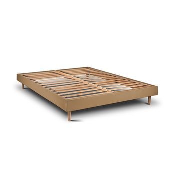 Estructura De Cama Milano  Tabac Cónica 190 X 105 Cm