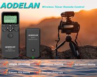 aodelan-temporizador remoto inalambrico y disparador de obturador de camara lcd para camaras canon nikon sony fujifilm panasonic seleccionadas