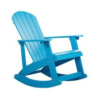silla mecedora azul de madera sintetica resistente a la intemperie estilo moderno adirondack