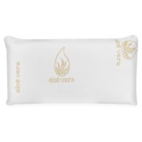 homesol - almohada viscoelastica aloe vera con copos 100 viscoelasticos tejido strech aloe vera termoregulable firmeza media - alta fabricado en espana - copo viscoso elastico