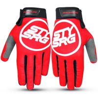 stay strong staple 3 youth gloves - red youth small