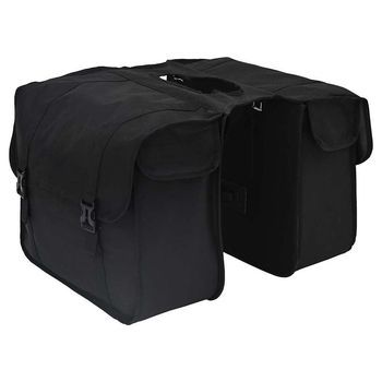 Bolsa De Bicicleta Negro 40 X 18,5 X 35 Cm Poliéster Vidaxl