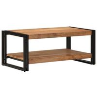 mesa de centrormesa auxiliarrmesita de centro madera maciza de acacia 90x50x38 cm