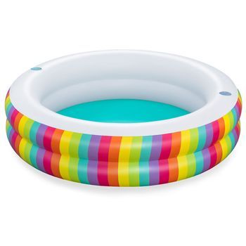 Bestway Piscina Infantil 2 Aros Arcoiris 206x206x51 Cm