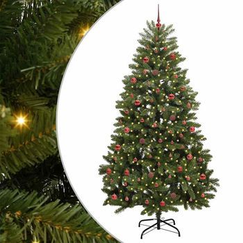 Árbol De Navidad Artificial Verde 240 Cm Pvc Y Metal Vidaxl