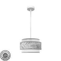 abrila colgante camerun gris con doble pantalla 1 luz