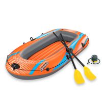 barca hinchable bestway kondor elite 2000 para 2 personas  bote inflable con remos y bomba  barco de pvc resistente para lago piscina o playa  barca infantil y adultos