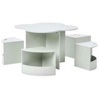 conjunto de mesa y sillas para ninos 4 plazas mdf habitacion infantil sala de juegos verde claro tiboo