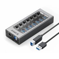 estacion de acoplamiento orico at2u3 de 7 en 1 con puerto usb 30 de 5 gbps y conmutador de alimentacion independiente