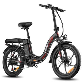 Fafrees F20 Bicicleta Eléctrica - Motor 250w Batería 36v18ah Ruedas 20'' Freno De Disco Mecánico Negro