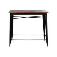 mesa bar metal madera 120x66x102 marron