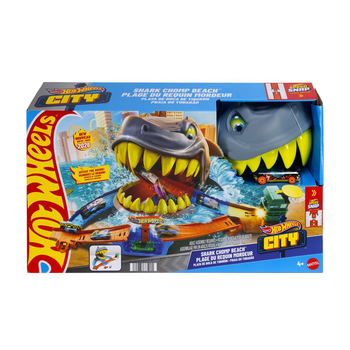 Hot Wheels - Pista Hot Wheels Boca De Tiburon. Incluye 1 Vehiculo Metalico. (JHL96)