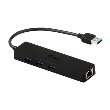 Hub USB 3.0 i-tec Advance Slim 3 Puertos + Adaptador Gigabit Ethernet VIA VL813 ASIX AS88179 Negro