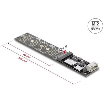Adaptador Delock OCuLink SFF-8612 a M.2 Key M para SSD NVMe PCIe 4.0