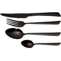 pradel premium juego de cubiertos 16 piezas acero inoxidable negro - 40116