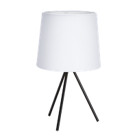 aigostar - lampara de mesa minimalista portalamparas de casquillo fino e14 lampara decorativa con base de 3 patas metalica y tulipa blanca perfecta para mesa de noche o decorar cualquier estancia