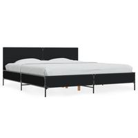 estructura de cama madera de ingenieria y metal negro 200x200cm vidaxl