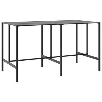 Mesa Alta De Bar | Mesa De Bistró Acero Recubrimiento Polvo Negro 200x100x110 Cm