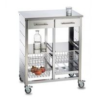 carro de cocina carro verdulero doble malmo inoxacero inoxidable y acero lacado pintura epoxy