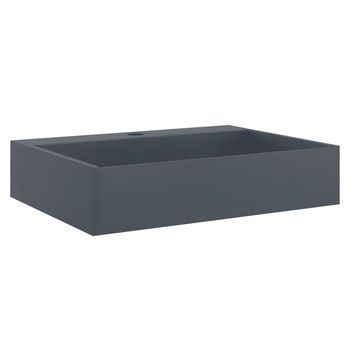 Lavabo De Baño Moderno | Lavabo De Fundición De Mineral/mármol Antracita 50x38x13 Cm
