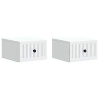 mesita de noche de pared 2 uds 33 x 345 x 20 cm vidaxl