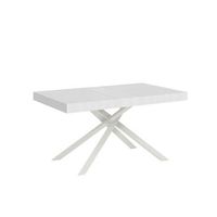 mesa extensible 90x140400 cm karida fresno blanco patas blanca