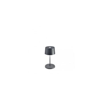 Lámpara De Mesa Led Recargable Y Regulable Gris Oscuro Olivia Pro Mini